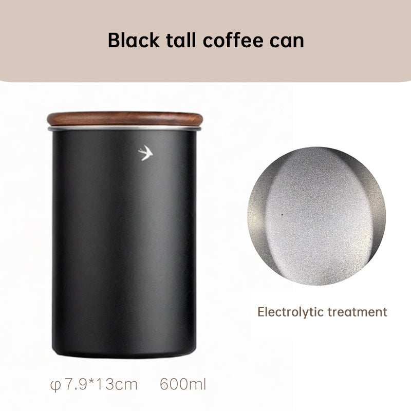 Stainless Steel Matcha Canister with Wood Lid