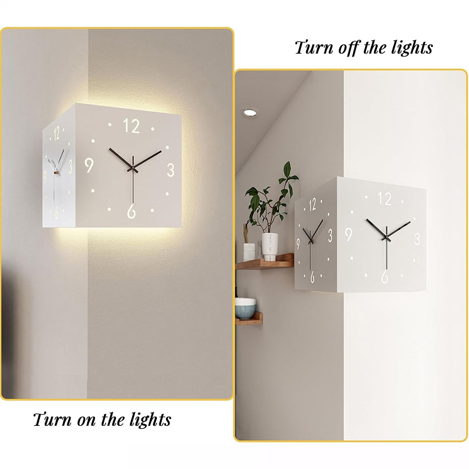 Nordic LED Corner Wall Clock
