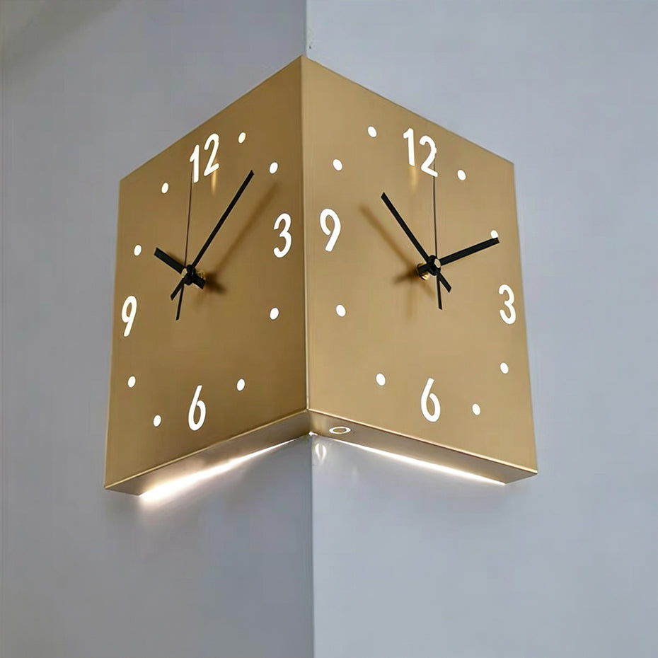 Nordic LED Corner Wall Clock
