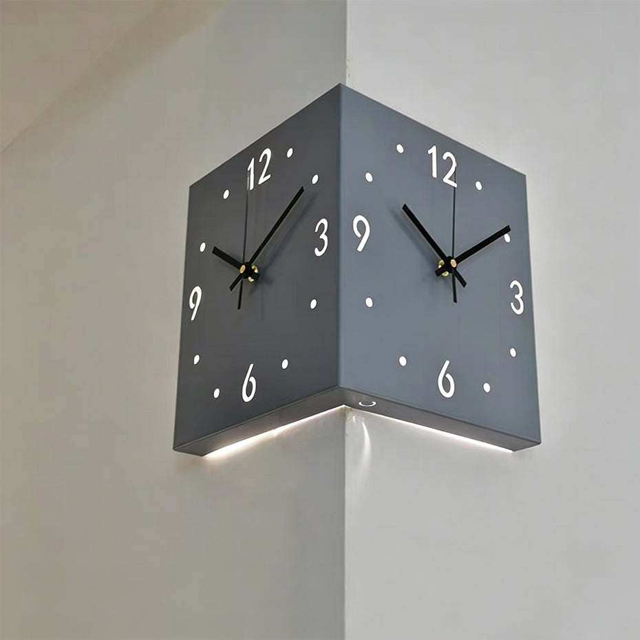 Nordic LED Corner Wall Clock