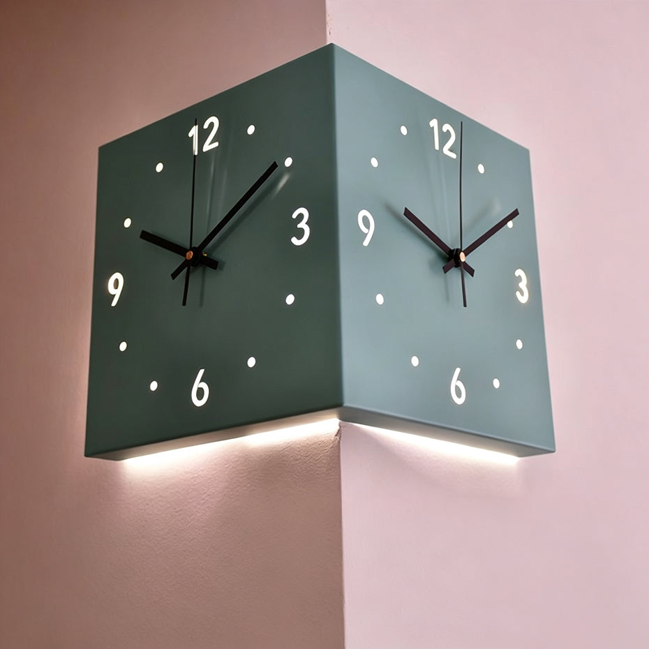 Nordic LED Corner Wall Clock