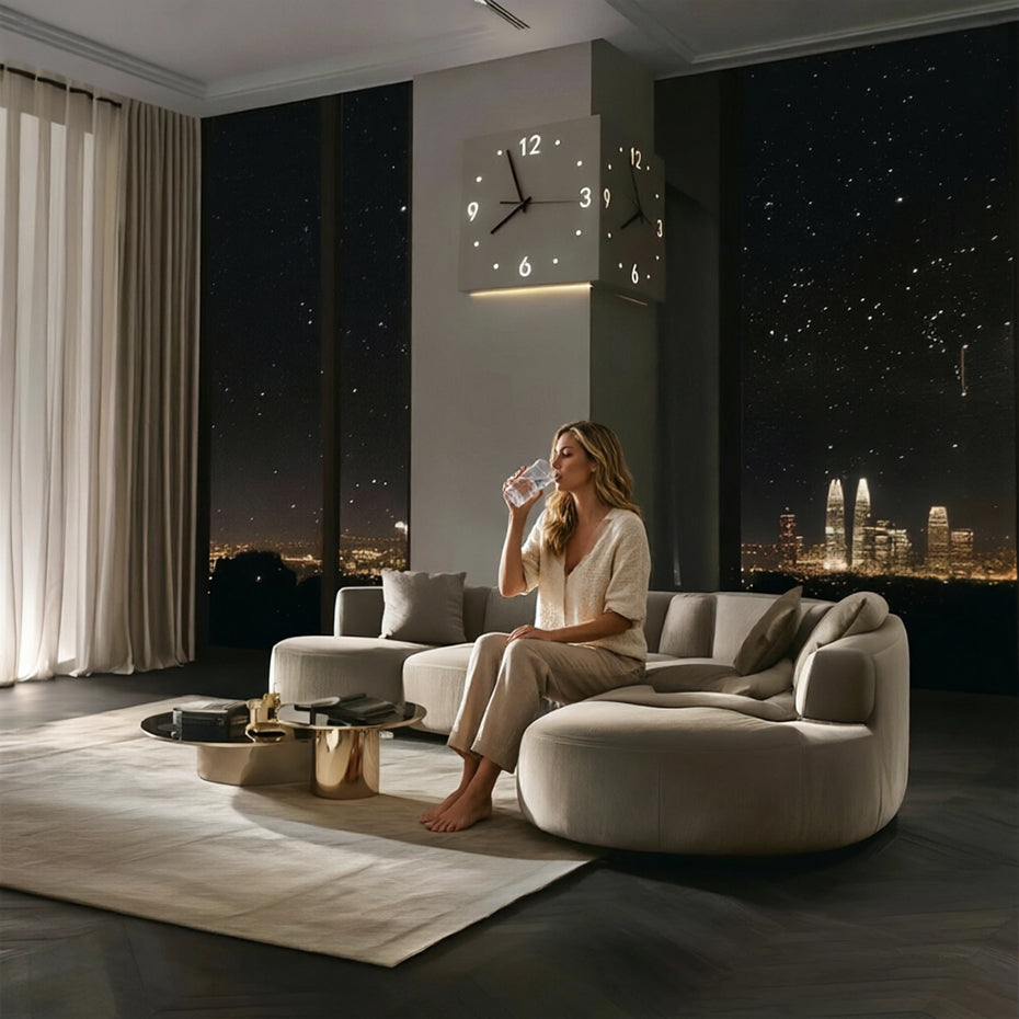 Nordic LED Corner Wall Clock
