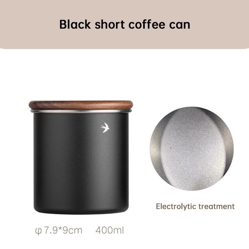 Stainless Steel Matcha Canister with Wood Lid