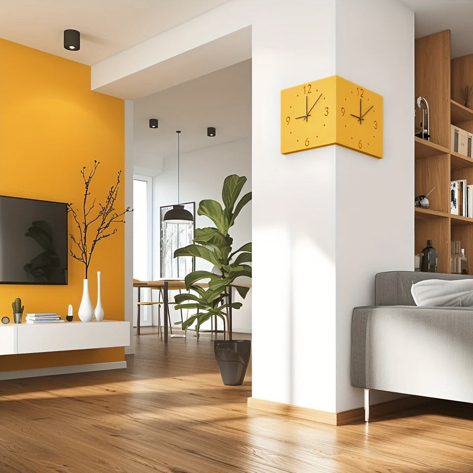 Nordic LED Corner Wall Clock