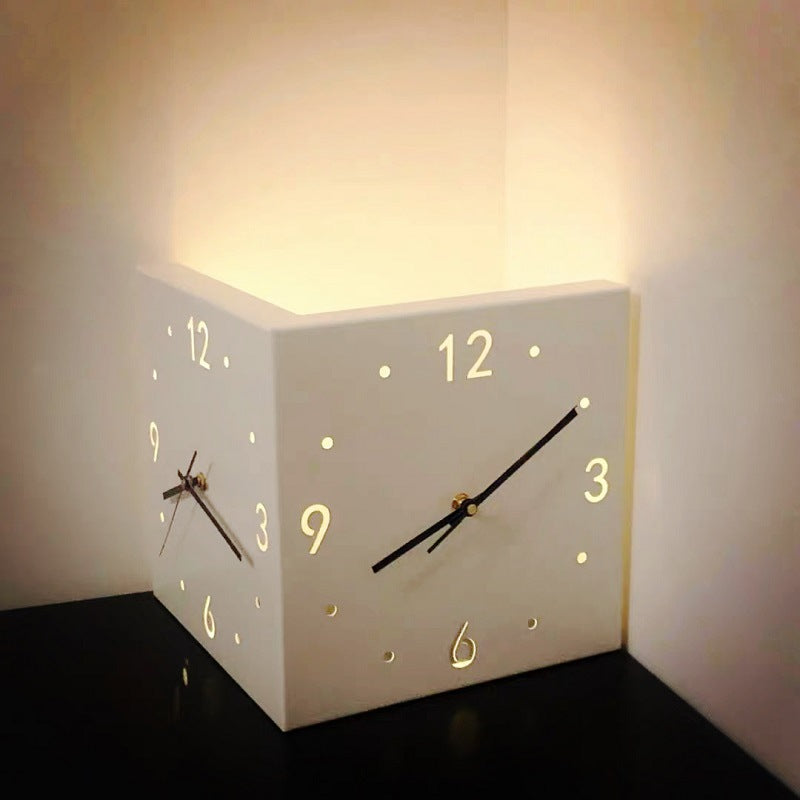 Nordic LED Corner Wall Clock